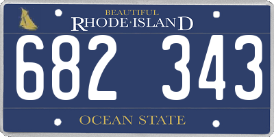 RI license plate 682343