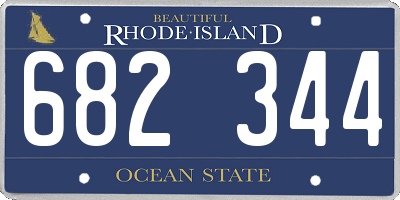 RI license plate 682344
