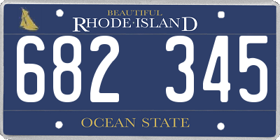 RI license plate 682345