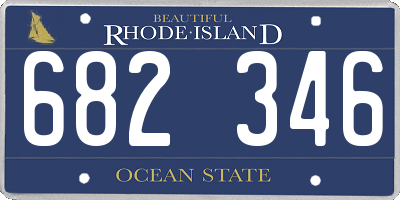 RI license plate 682346