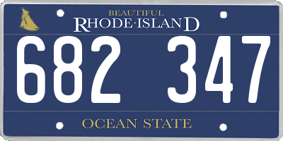 RI license plate 682347