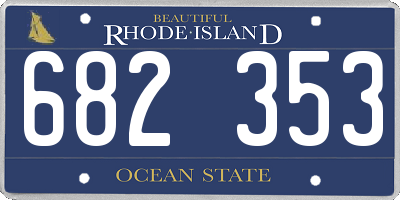 RI license plate 682353