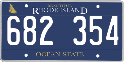RI license plate 682354