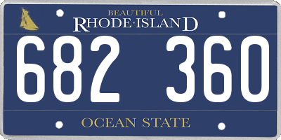 RI license plate 682360