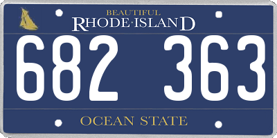 RI license plate 682363