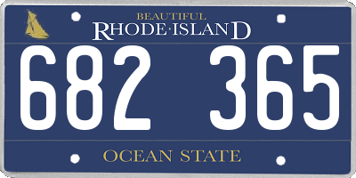 RI license plate 682365
