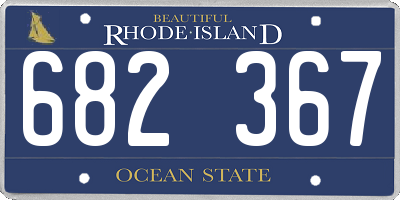 RI license plate 682367