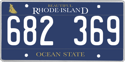 RI license plate 682369