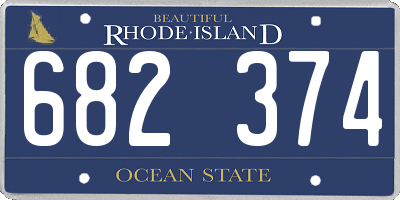 RI license plate 682374