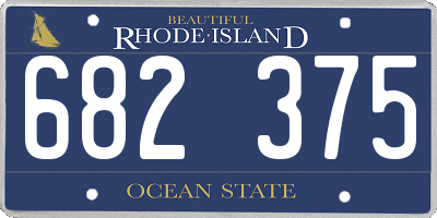 RI license plate 682375
