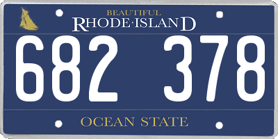 RI license plate 682378