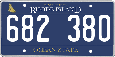 RI license plate 682380