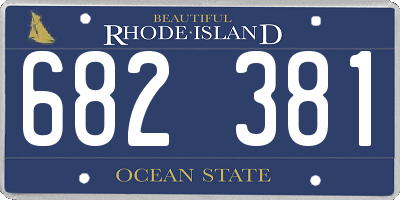 RI license plate 682381
