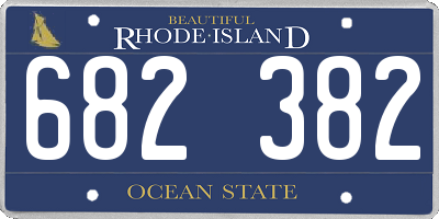 RI license plate 682382