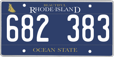 RI license plate 682383