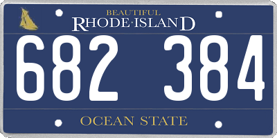 RI license plate 682384