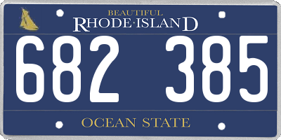 RI license plate 682385
