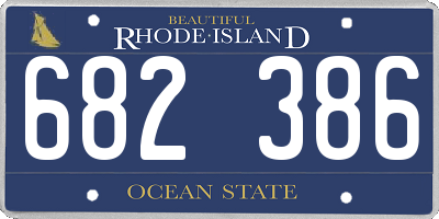 RI license plate 682386