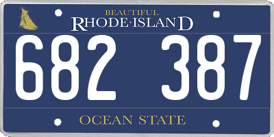 RI license plate 682387