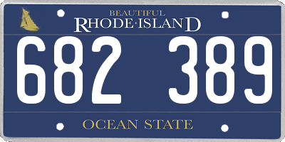RI license plate 682389