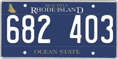 RI license plate 682403