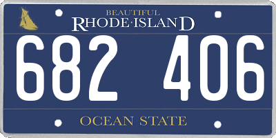 RI license plate 682406