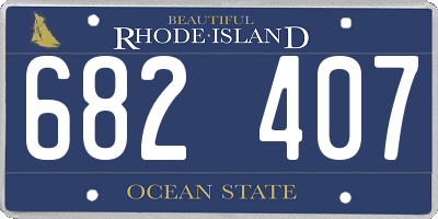 RI license plate 682407