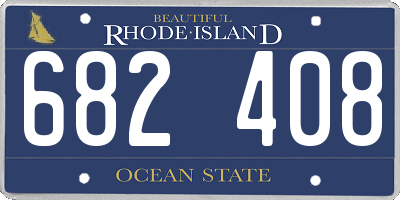 RI license plate 682408