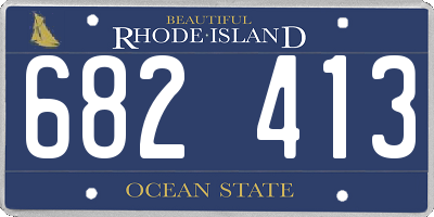 RI license plate 682413