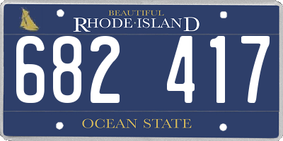 RI license plate 682417