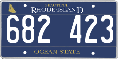 RI license plate 682423