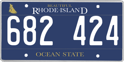 RI license plate 682424
