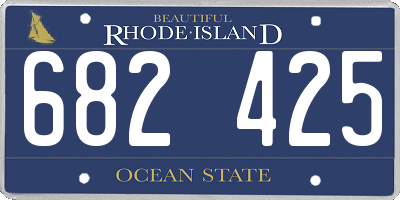 RI license plate 682425