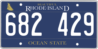 RI license plate 682429