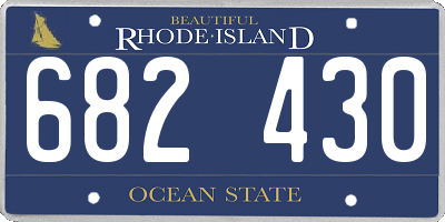 RI license plate 682430