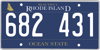 RI license plate 682431
