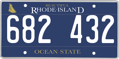RI license plate 682432