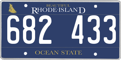 RI license plate 682433