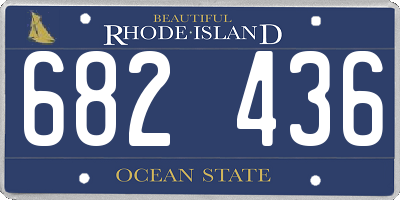 RI license plate 682436