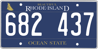 RI license plate 682437