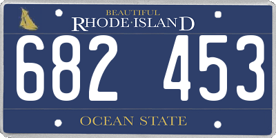 RI license plate 682453