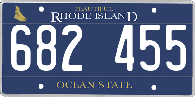 RI license plate 682455