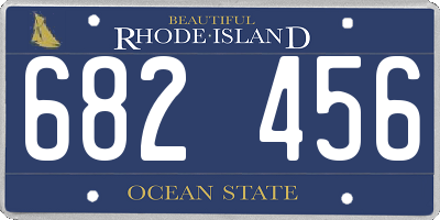 RI license plate 682456
