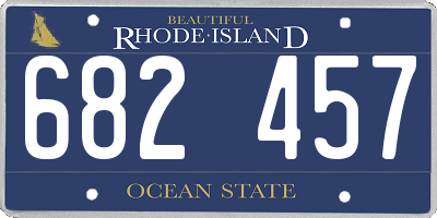 RI license plate 682457