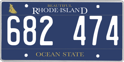 RI license plate 682474