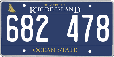 RI license plate 682478