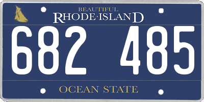 RI license plate 682485
