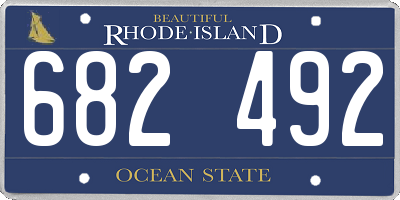 RI license plate 682492