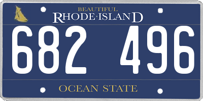 RI license plate 682496