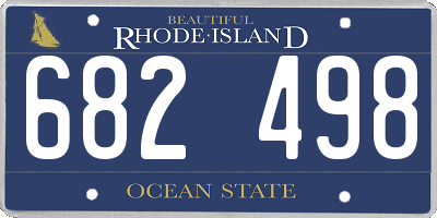 RI license plate 682498